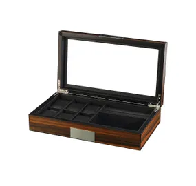 Rothenschild watches & jewelry box RS-2378-EB for 6 watches + 2 compartments