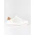 Leather openwork white sports shoes