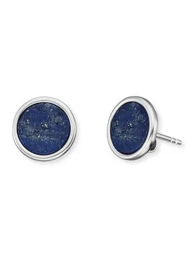 Silver earrings with blue lazurite ERE-LP-ST