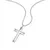 Men's steel necklace with a cross Framed PEAGN0005305