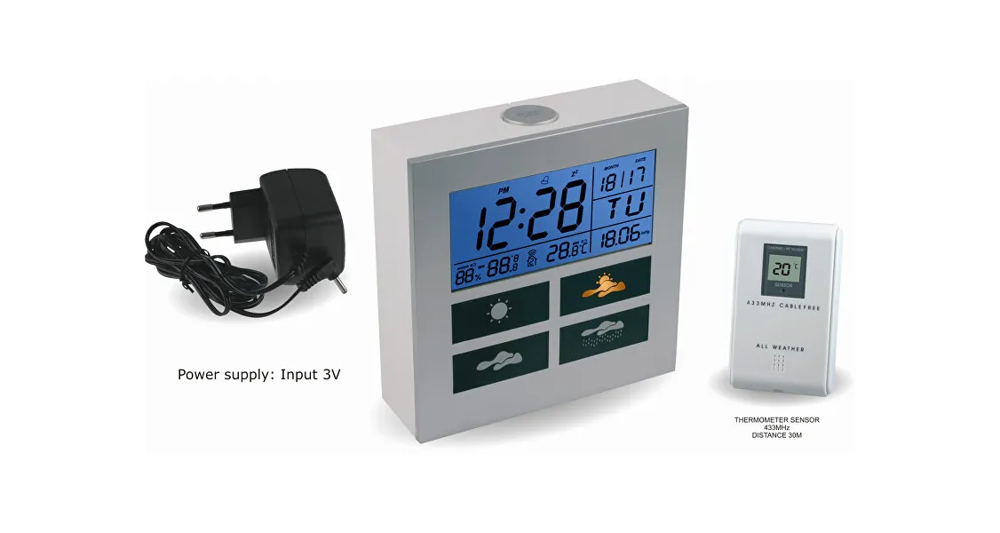 Digital weather station with mobile temperature sensor C02.2590.00