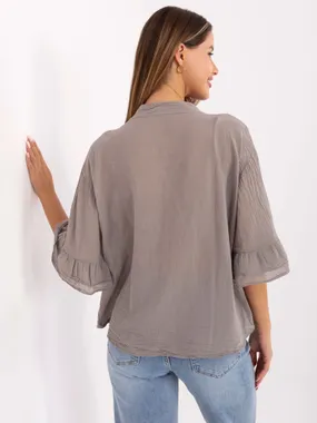 Women's dark meringue oversize shirt