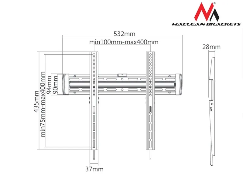 Wall mounts 32-55 MC-643 30kg Maclean