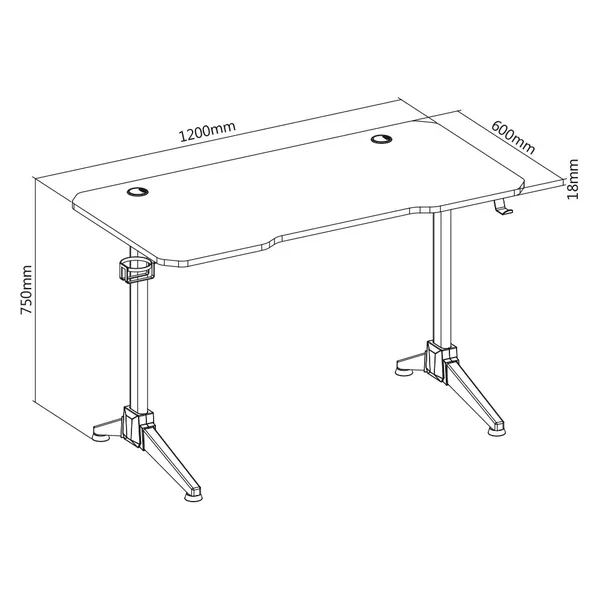 Gaming computer desk NanoRS RS701