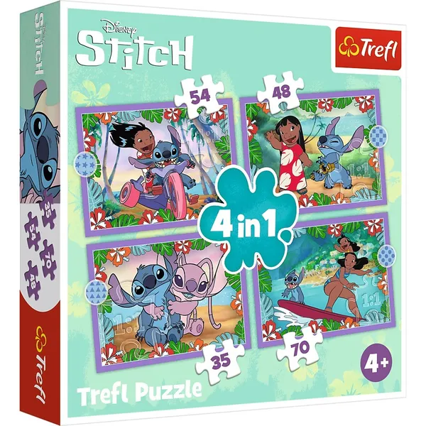 Puzzles 4in1 Crazy day Lilo and Stitch