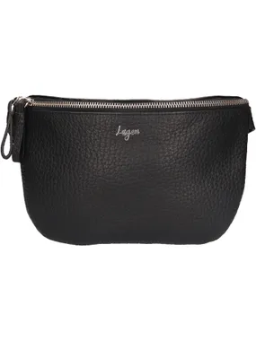 Women's leather waist bag WB-03 BLACK