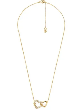 Delicate gold-plated necklace with zircons MKC1641AN710