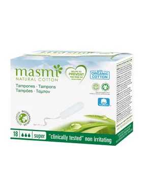 Tampons organic cotton tampons Super 18 pcs