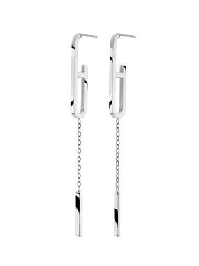 Minimalist steel earrings Soriso 23069