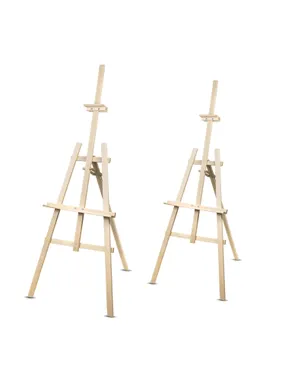 WOODOK wooden double painting easel, 2 pieces, 178 cm, stable beech wood, natural eco wood, for adults and children