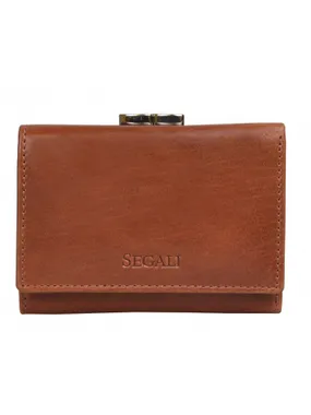 Women's leather wallet 870 cognac