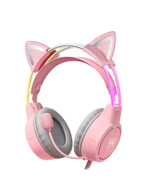 Gaming headphones ONIKUMA X15Pro Pink Cat's Ears