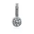 Elegant silver set with zircons SET201W (pendant, earrings)