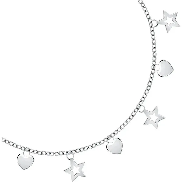 Playful silver bracelet with pendants Silver LPS05AWV14