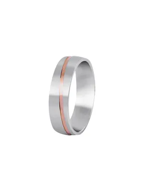 Men´s bicolor wedding ring made of steel SPP07