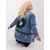 Women's blue plus size jacket