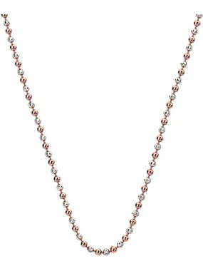 Silver chain Emozioni Silver and Rose Gold Bead CH020