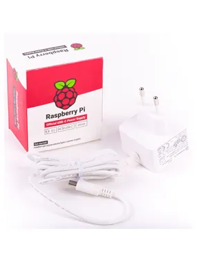 Official White Raspberry Pi 5.1A/3A PSU, power supply