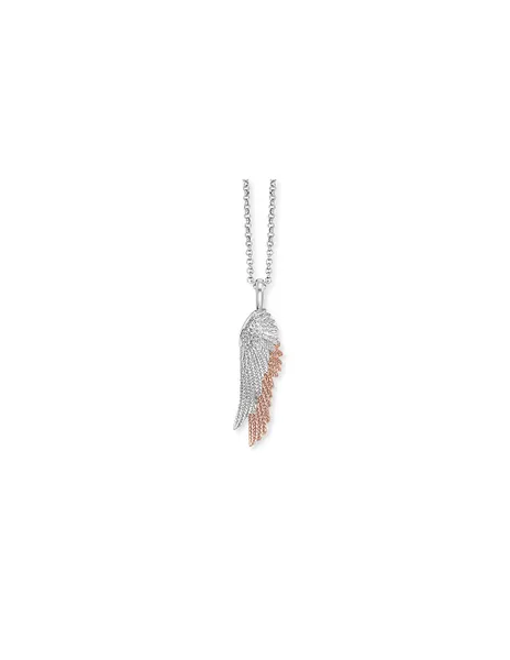 Angel silver bicolor necklace Wingduo ERN-WINGDUO-BIR (chain, pendant)