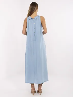 Women's blue denim dress