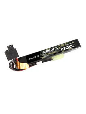 Gens ace G-Tech 25C 1500mAh 2S1P 7.4V Airsoft Gun Lipo Battery with mini Tamiya Plug