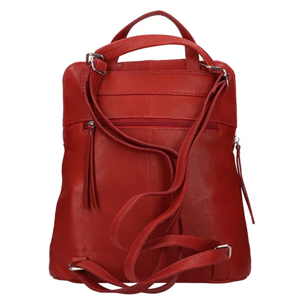 Women's leather backpack BLC-22/1908 Red