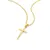 Minimalist gold-plated necklace Cross WRANGELL II PEAGN0010902