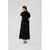 S364 Maxi dress with short sleeves - black