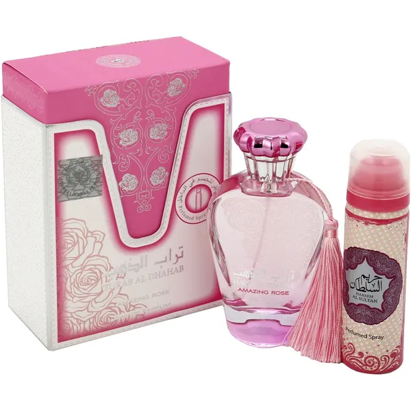 Turab Al Dhahab Amazing Rose set eau de parfum spray 100ml + deodorant spray 50ml