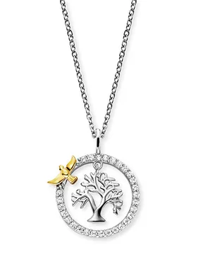 Dazzling bicolor necklace Tree of Life ERN-LILTREE-ZBG