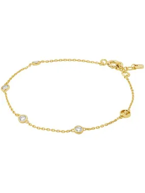 Elegant gold-plated bracelet with zircons Brilliance Kors MKC1716CZ710