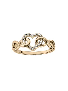 Romantic gold-plated ring with zircons PO/SR03861A